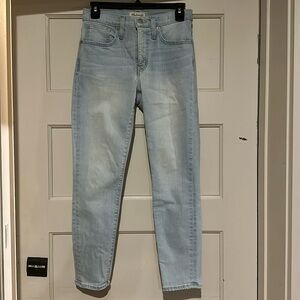 Madewell 9” high rise skinny crop jeans